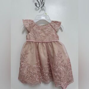 Elegant Pink Lace Kids Dress - 2 pieces set